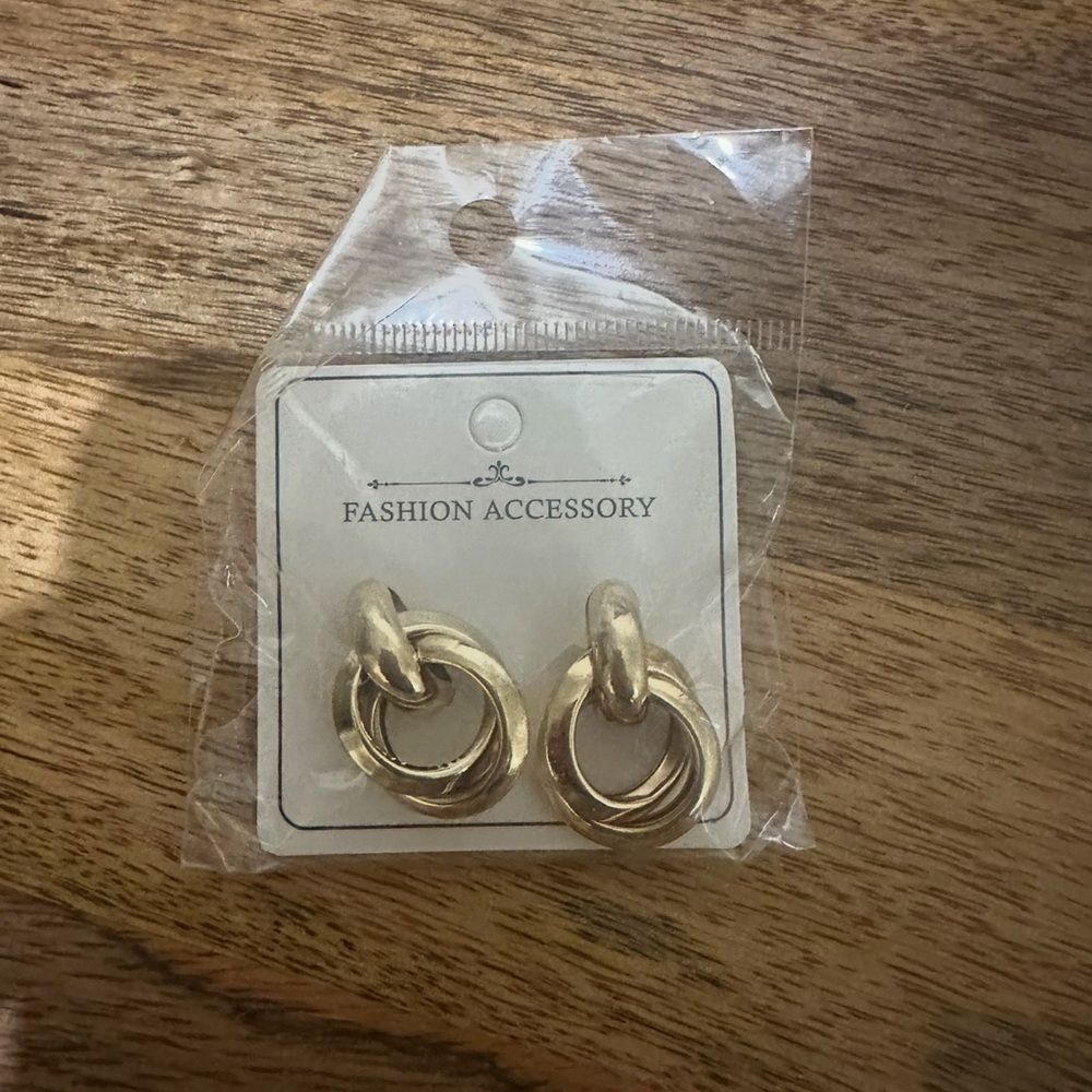 Gold-Tone Fashion Accessory Earrings